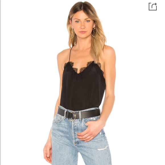Cami NYC Tops - CAMI NYC Revolve The Racer Black Velvet Cami L